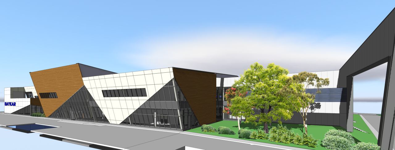 Baykar İHA Fabrikası, tasarım g&ouml;rselleştirmesi